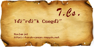 Török Csegő névjegykártya
