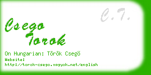 csego torok business card
